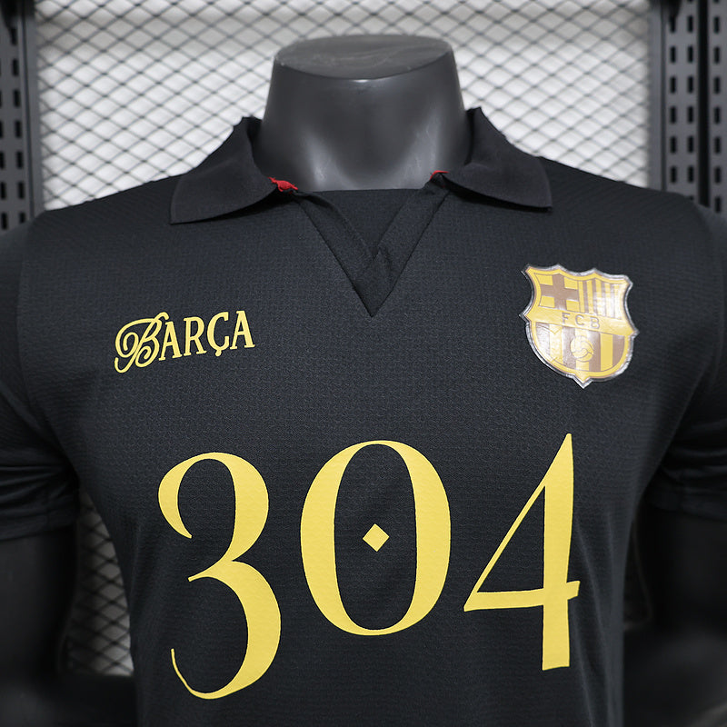 Barcelona X Lamine Yamal Black Kit Player Version